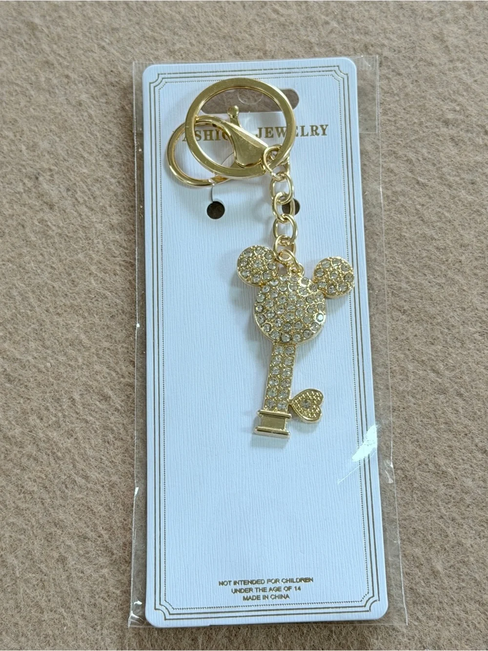 Skeleton key Mickey Mouse Keychain bag Charm gifts travel keyring rhinestone